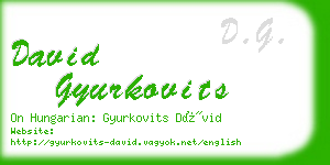 david gyurkovits business card